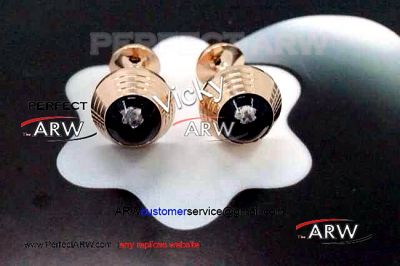 Perfect Replica Mont Blanc Jewelry - AAA Grade Starwalker Cufflinks Rose Gold & Diamond